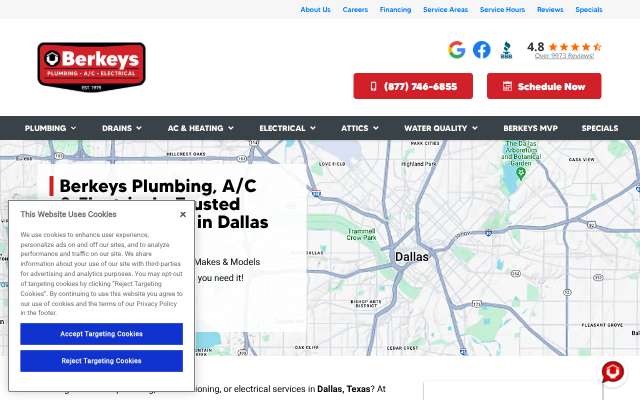 Page cited for Berkeys Air Conditioning, Plumbing & Electrical