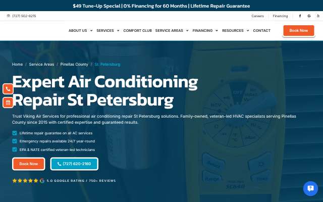 Viking Air Services's page as the assistant saw it