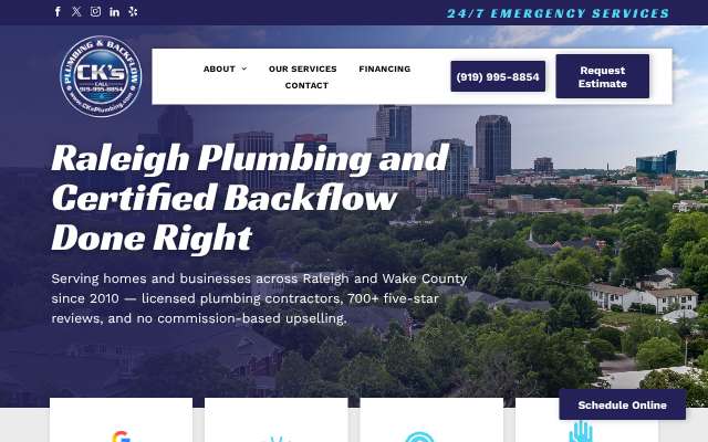 Page cited for CK's Plumbing and Backflow