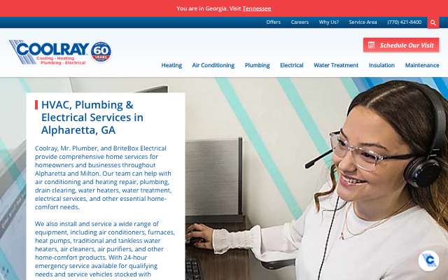 Coolray Heating & Air Conditioning's page as the assistant saw it