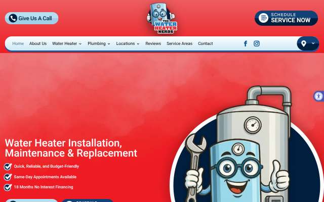 The Water Heater Nerds's page as the assistant saw it