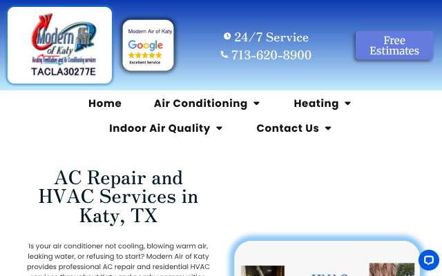 Modern Air of Katy's page as the assistant saw it