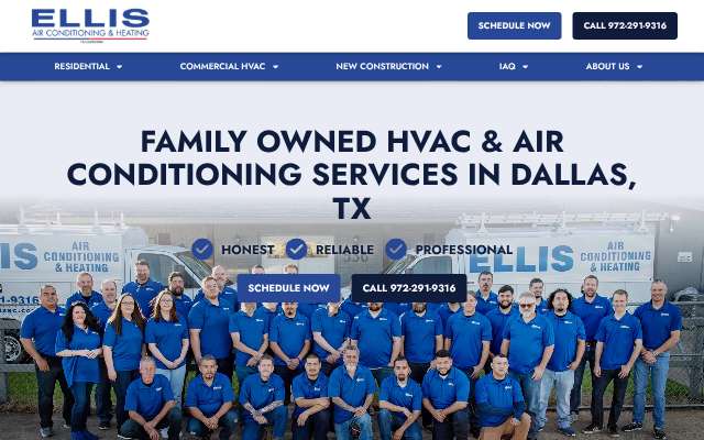 Ellis AC & Furnace Repair's page as the assistant saw it