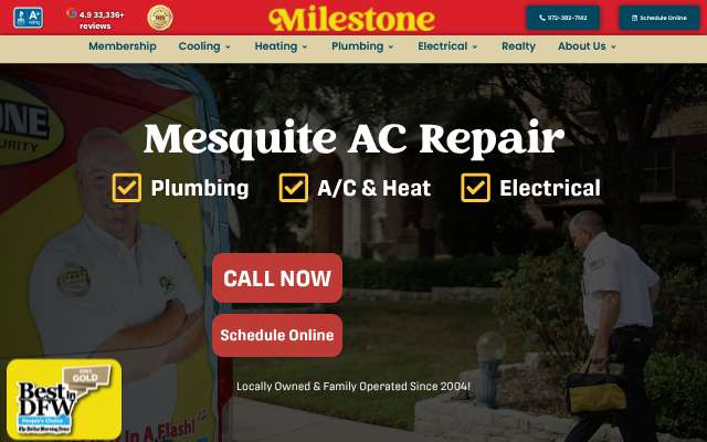 Milestone's page as the assistant saw it