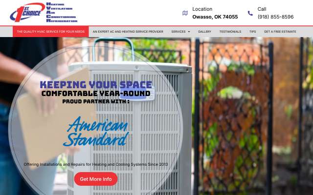 Page cited for 1st Choice HVACR