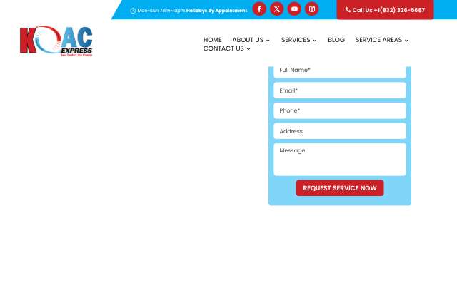 KAC Express's page as the assistant saw it