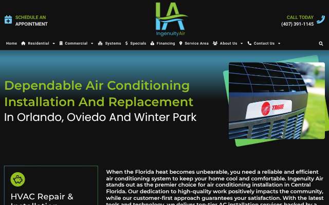 Ingenuity Air's page as the assistant saw it