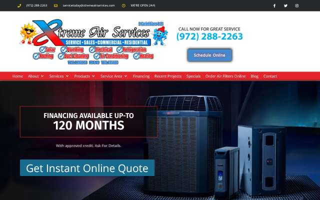 Xtreme Air Services's page as the assistant saw it