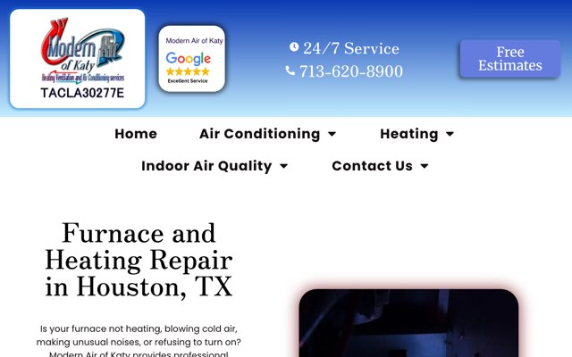 Page cited for Modern Air of Katy
