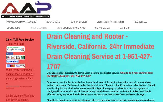 Page cited for AAP All American Plumbing