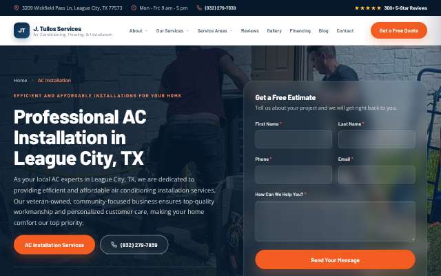 J. Tullos Services's page as the assistant saw it