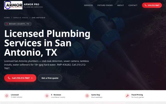 Armor Pro Services's page as the assistant saw it
