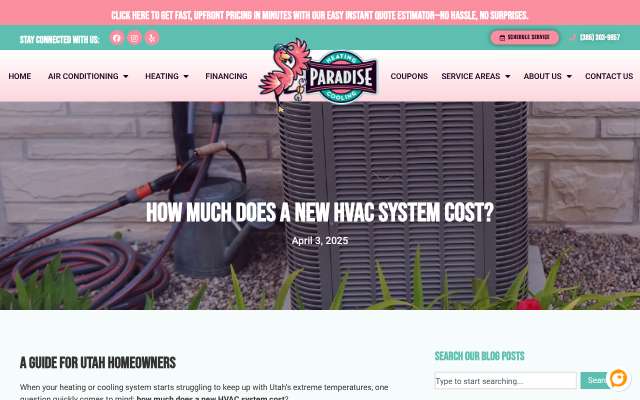 Page cited for Paradise Heating and Air