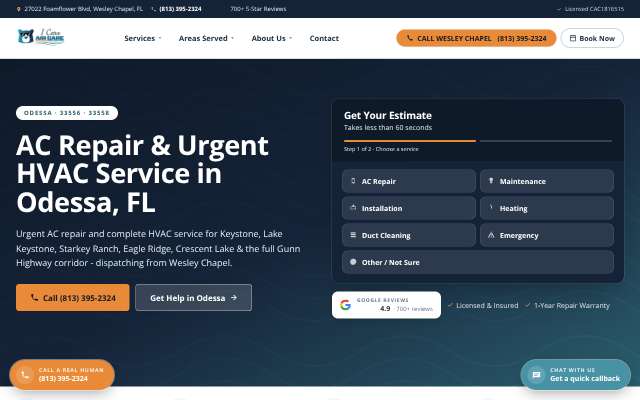 I Care Air Care LLC's page as the assistant saw it