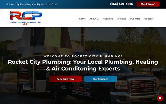 Rocket City Plumbing & HVAC's page as the assistant saw it