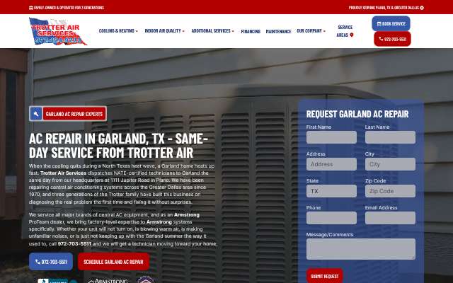 Trotter Air Services's page as the assistant saw it