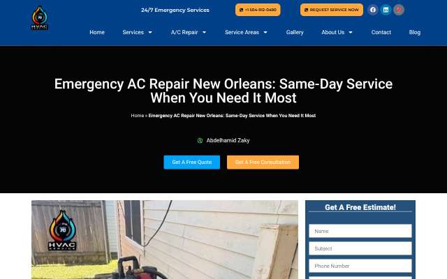 Page cited for Zee's Air Conditioning