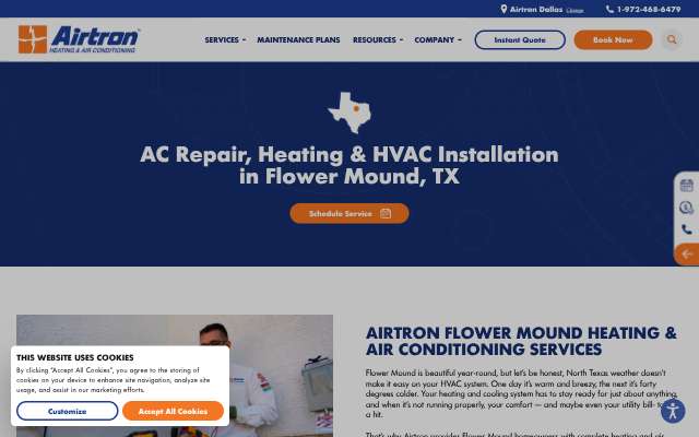 Airtron's page as the assistant saw it