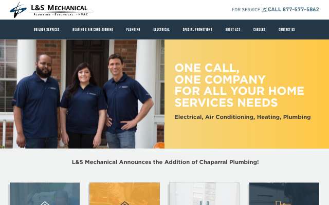 L&S Mechanical's page as the assistant saw it