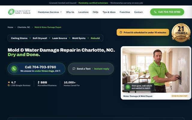 Page cited for Kaminskiy Care and Repair — Charlotte