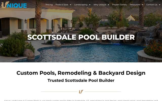 Page cited for Unique Landscapes & Custom Pools