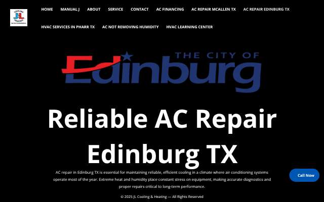 JL Cooling & Heating's page as the assistant saw it