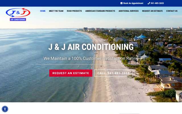 J & J Air Conditioning & Refrigeration's page as the assistant saw it