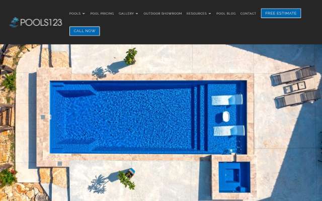 Pools123 DFW's page as the assistant saw it