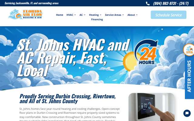 Florida Air Flow's page as the assistant saw it