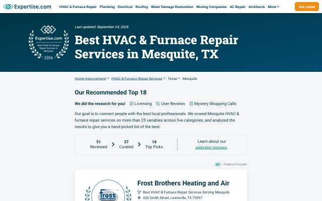 Warner Air Conditioning & Heating's page as the assistant saw it