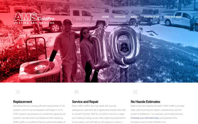 AMS ColdPro's page as the assistant saw it