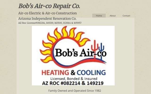 Bob's Airco Repair's page as the assistant saw it