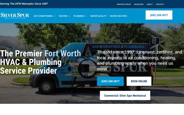 Silver Spur Air, Heating, & Plumbing of DFW's page as the assistant saw it