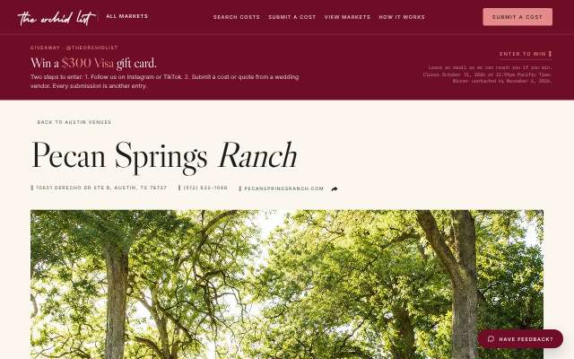 Page cited for Pecan Springs Ranch