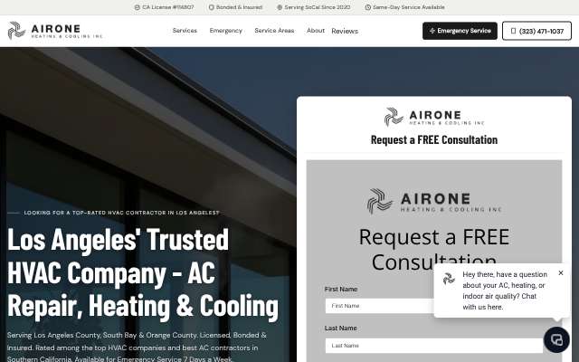 AIRONE's page as the assistant saw it