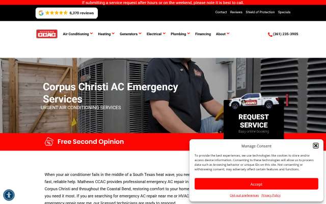 CCAC's page as the assistant saw it