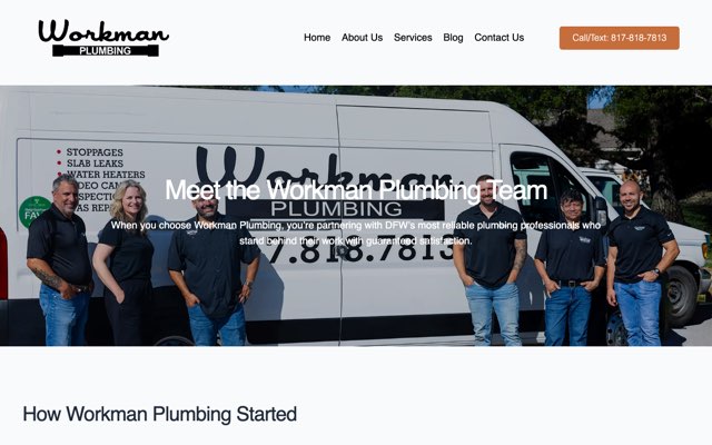 Page cited for Workman Plumbing