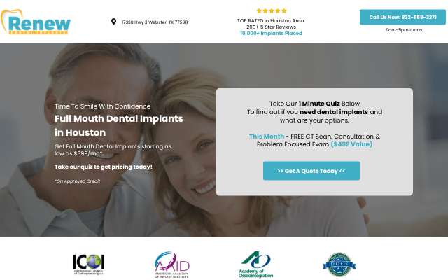 Renew Dental Implants's page as the assistant saw it