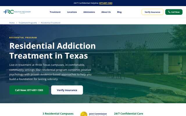 Page cited for Positive Recovery Centers — DFW Campus (Euless)