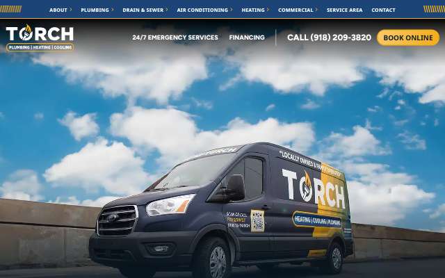 Torch Plumbing, Heating & Cooling's page as the assistant saw it