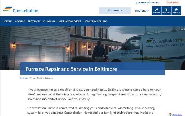 Constellation Home's page as the assistant saw it