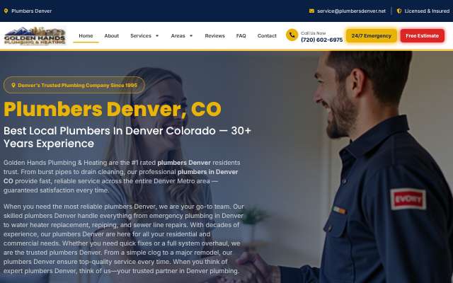 Page cited for Golden Hands Plumbing & Heating