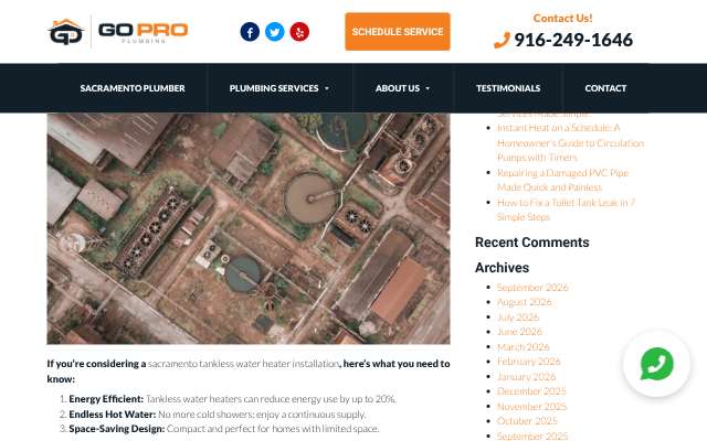 Page cited for Go Pro Plumbing