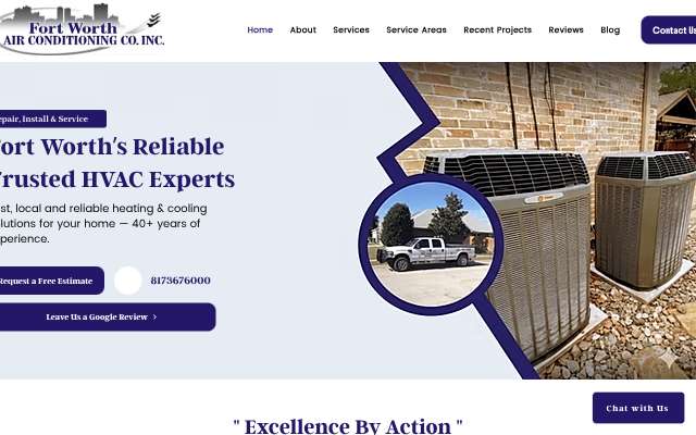 Fort Worth Air Conditioning Co. Inc.'s page as the assistant saw it