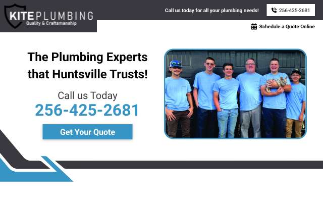 Kite Plumbing's page as the assistant saw it