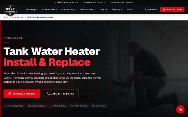 Page cited for S.W.A.T. Plumbing LLC