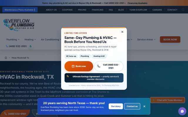 Everflow's page as the assistant saw it
