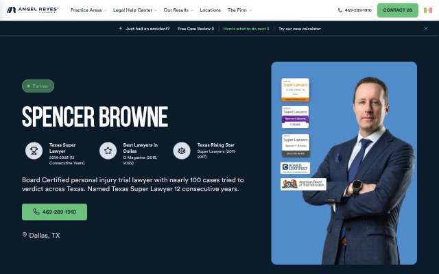 Page cited for Angel Reyes & Associates - Spencer Browne
