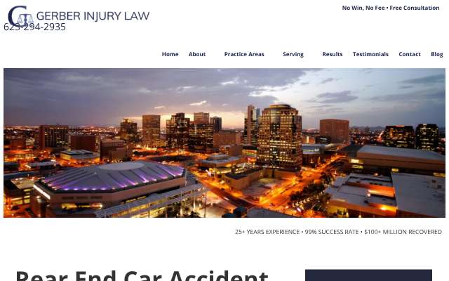 Gerber Injury Law's page as the assistant saw it