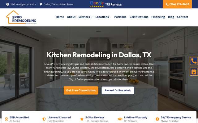 Page cited for Texas Pro Remodeling